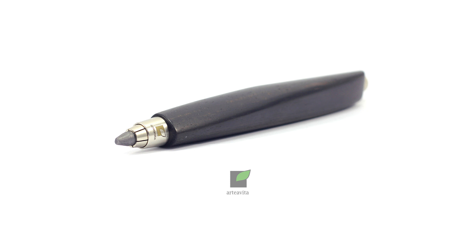 ART-PEN: Handcrafted Luxury Twist Pen - Deruta Perugino - Ant. Pewter with Marble selling Galaxy Black body.